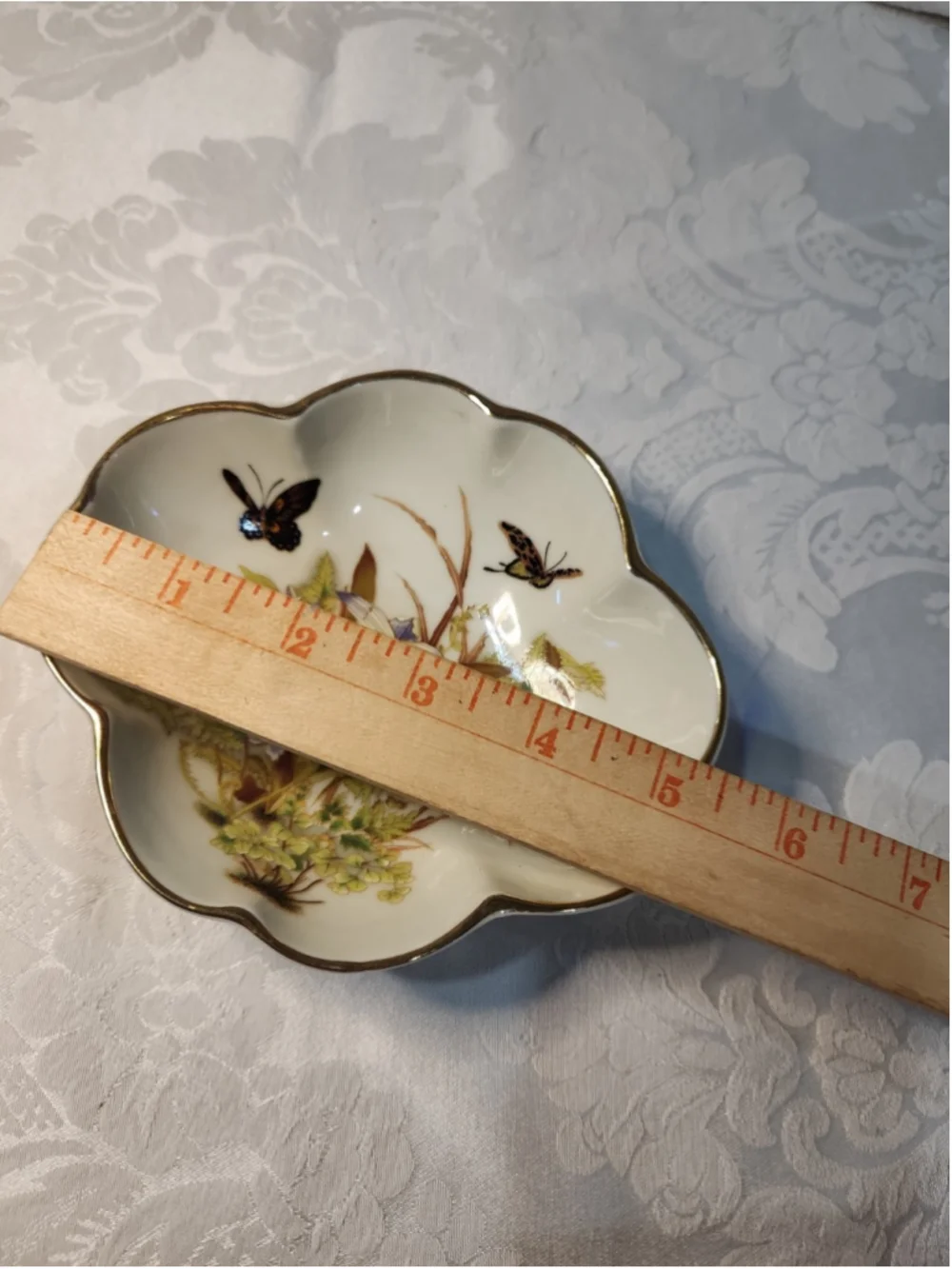 Butterfly Themed Trinket Tray, Toyo Tropical Orchid By Magie, Japan